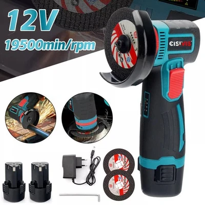 12V Trennschleifer Schleifmaschine Flex Mit 2 Batterien Akku Winkelschleifer - Bild 1 von 4