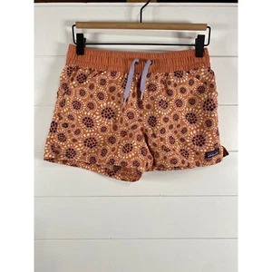 Patagonia Girls Costa Rica Baggies Shorts XL Tropical Bloom Mellow Melon Outdoor - Picture 1 of 11