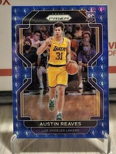 2021 22 Prizm 75th Anniversary Blue Refractor Rookie #165 Austin Reeves LA Laker
