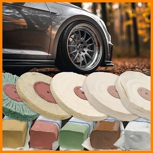 Polierset Polierscheibe Polierpaste Ø100-300mm Felgen Hochglanzpolieren Paste - Bild 1 von 38