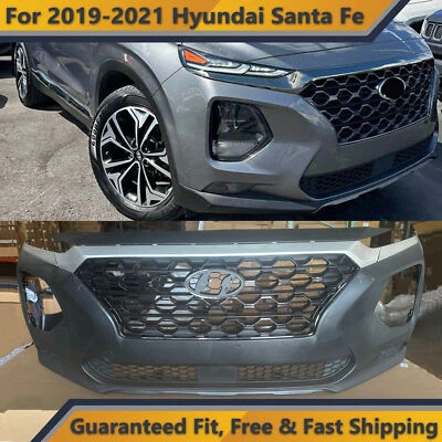 Bumper Assembly for 2019 2020 2021 Hyundai Santa Fe with Grilles Chrome - Image 1 of 4