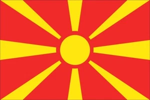 flaggenmeer®  Flagge Nordmazedonien 110 g/m² Querformat - Bild 1 von 5