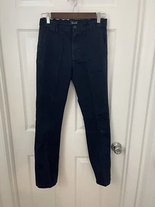 Place Boys Size 14 Navy Blue Chino 100% Cotton Adjustable Waist Pants - Picture 1 of 4