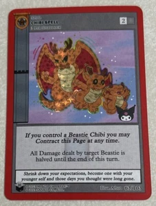 2023 MetaZoo Kuromi's Cryptid Carnival CHIBI SPELL Holo Card #63/103 NRMT/MT - Picture 1 of 2