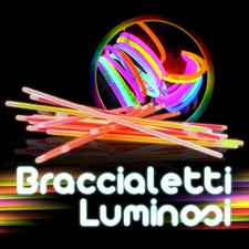 100 BRACCIALI LUMINOSI STARLIGHT FLUO fluorescenti glow stick dj notte dj 30301