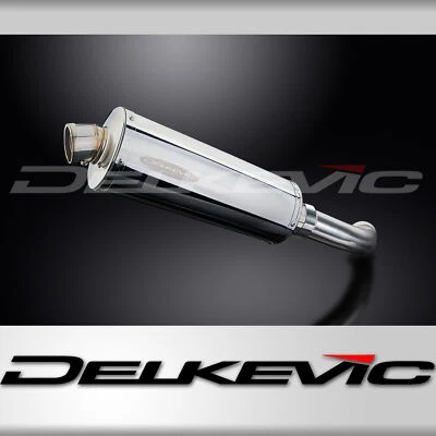 BMW F800 S/ST 2006-2014 Delkevic Slip On 14" Oval Stainless Exhaust Muffler Kit - Image 1 of 4