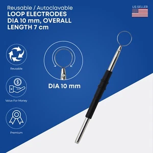 Reusable Loop Electrodes 5/16" Loop Electrosurgical Electrode Standard Shaft - Picture 1 of 2