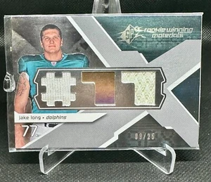 JAKE LONG 2008 SPX Football Rookie Winning Materials #'d/25 Miami Dolphins - Picture 1 of 2