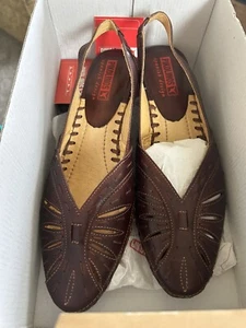 NEU MIT ETIKETT PIKOLINOS OLMO BRAUN LEDER SLINGBACK GRÖSSE 40 PFENNIGABSATZ - Bild 1 von 13