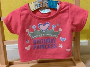 Build A Bear Workshop Pink Birthday Princess T-Shirt BABW - Picture 1 of 2