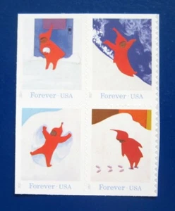 Sc # 5243-5246 ~ Block of 4 ~ Forever Issue, The Snowy Day - Picture 1 of 1