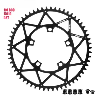 110BCD Bicycle Crankset Sprockets 5-Bolts Chainring 36-58T Road Bike Tooth Plate - Image 1 of 4