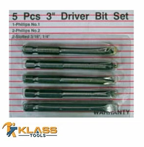 Juego de brocas de controlador de 5 piezas de 3" de KlassTools - Imagen 1 de 3