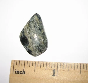 24 mm x 16 mm POLIERTER GLIMMERSCHIEFER, ROTER GRANAT & PYRIT KRISTALL STEIN CAB 3,3 g * A - Bild 1 von 24