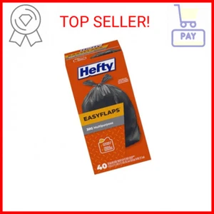 Hefty Easy Flaps Multipurpose Large Trash Bags, 30 Gallon, 40 Count - Picture 1 of 2