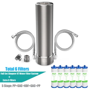 SimPure V7 Under Sink Water Filtration System Purifier 20K Gallon With 6 Filters - Picture 1 of 7