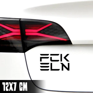 AUTO AUFKLEBER "FUCK ELON" 12X7CM TESLA ELON MUSK FUN TUNING STICKER #0315 - Bild 1 von 4