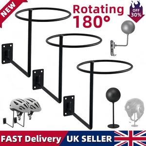 Motorcycle Bicycle Helmet Rack,Wall Mount Motorbike Holder Hat Display Stand180° - Picture 1 of 20