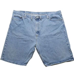 Wrangler Shorts Mens Sz 46 Relaxed Fit Blue Denim Casual Comfortable Jorts - Picture 1 of 12