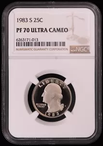 1983-S Washington Quarter NGC PF 70 ULTRA CAMEO - Picture 1 of 2
