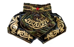 Muay Thai KickBoxing Shorts Camouflage Embroidery Design Costume MMA UFC K1 Gym - Picture 1 of 2