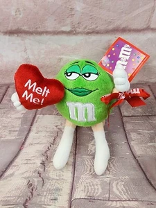 M&M's Ms. Green with High-Heeled Boots Melt Me! 8" Plush Vintage Valentines Day - Picture 1 of 5