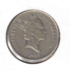 1989 New Zealand XF Circulated Five Cent QEII & Tustara Coin!