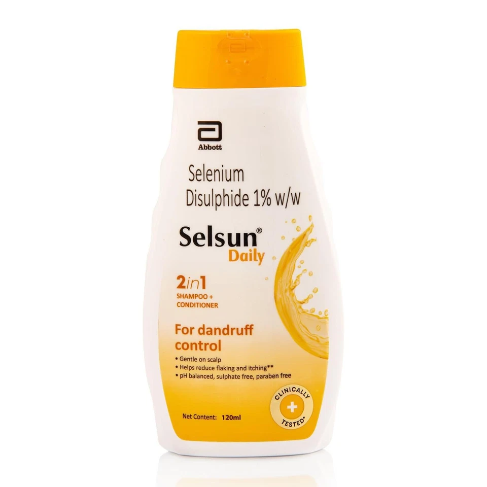 Abbott Selsun Täglich Anti Schuppen Shampoo für Alle Haartypen 120ml