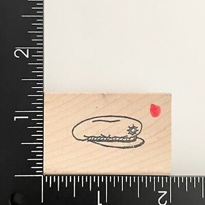 Door County Rubber Stamps Nautical Captains Hat Wood Mounted Rubber Stamp