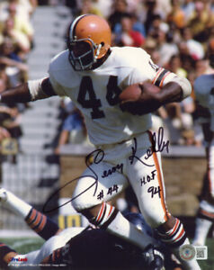 LEROY KELLY SIGNED AUTOGRAPHED 8x10 PHOTO + HOF 94 CLEVELAND BROWNS BECKETT BAS