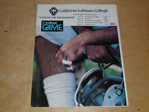 1976 OCCIDENTAL COLLEGE AT CALIFORNIA LUTHERAN COLLEGE FOOTBALL PROGRAM  - Picture 1 of 1