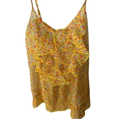 Бонго Майка XL цветочный чистый оборки оборки цветы фестиваль богемное хиппи Y2K - Изображение 1 из 4