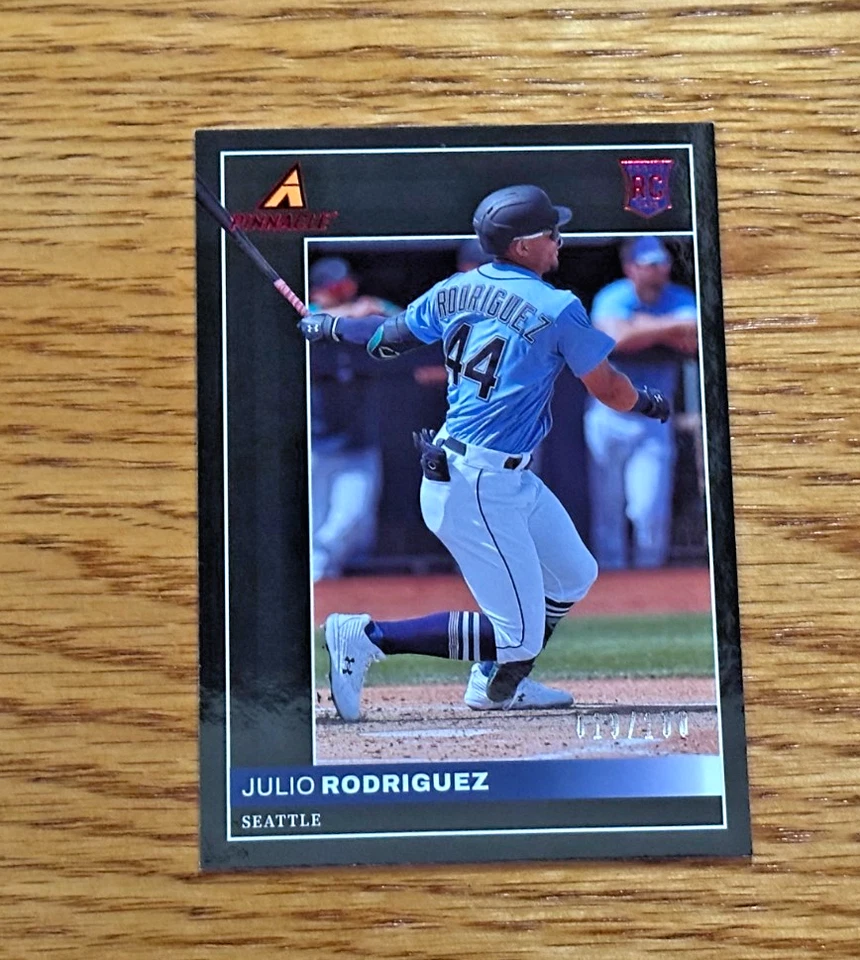 JULIO RODRIGUEZ 2022 Panini Chronicles #12 Pinnacle Rookie RC Red /100 - Image 1 of 2