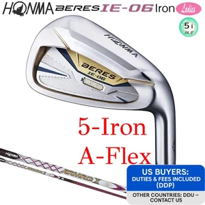 Ladies HONMA BERES IE-06 2-Star 5-Iron A-Flex ARMRQ X 38 Single Iron w/Headcover - Picture 1 of 10