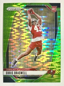 2024 Prizm Chris Braswell Green Pulsar Prizm rifrattore Rookie SP RC #320 TB Bucs - Foto 1 di 12