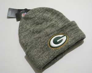 New NFL Green Bay Packers Gray Cuffed Knit Beanie Cap Embroidered - Picture 1 of 6