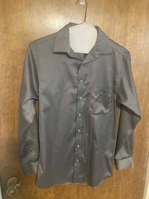Camisa de vestir gris de manga larga con botones de Murano para hombre talla 15/33 Foto 1 de 4