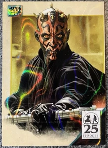 2024 Topps Chrome Star Wars Galaxy 25th anniv. Aqua Lava /175 Darth Maul #AM-11 - Picture 1 of 2