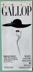 Two Sided Full Gallop Flyer 9”X4” Starring MARY LOUISE WILSON Off Broadway 1996 - Picture 1 of 2