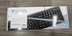 V7 KU200 Keyboard Cable Connectivity Black USB Interface English UK Internet - Picture 1 of 2