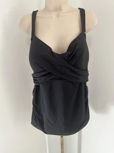 Lands' End Women's 18W Black Tankini Top Swim Solid Tummy Hiding - Bild 1 von 4