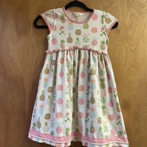 MATILDA JANE Girls Pink & Green Dream chasers Pineapple Cutie Dress Size 10 - Picture 1 of 8