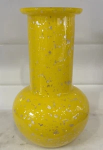 Mikasa Yellow With Metal Flakes 6.5" Vase Japan - Picture 1 of 6