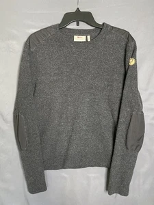 Maglione uomo Fjallraven lana medio grigio toppa gomito/spalla - Foto 1 di 20