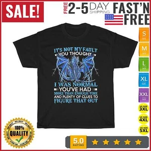 Dragon Blue Vintage T Shirt Men Fashion 2023 Women T Shirt Short Sleeve Cotton - Picture 1 of 9