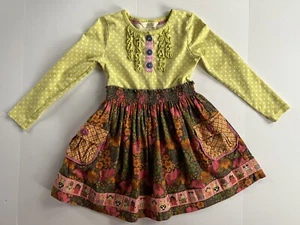 Matilda Jane Make Believe As A Princess Dress Girl's Size 4 Floral Polka Dot - Picture 1 of 8