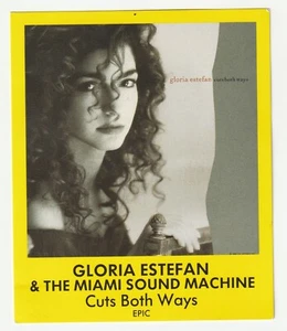 RARE MUSIC PROMO STORE AD 5 1/2" X 4 1/2" - GLORIA ESTEFAN & MIAMI SOUND MACHINE - Picture 1 of 2
