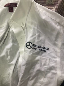 Mercedes car dealership long sleeve work button down Shirt men's adult Small - Picture 1 of 1
