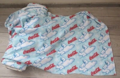 1 1/2 YARDS X 60" Licensed Coca-Cola Polar Bear fleece fabrix SPECTRIX #1547 - Image 1 of 4