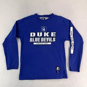 Duke Blue Devils Shirt Womens Large Blue Long Sleeve Adult Team Starter - Picture 1 of 15